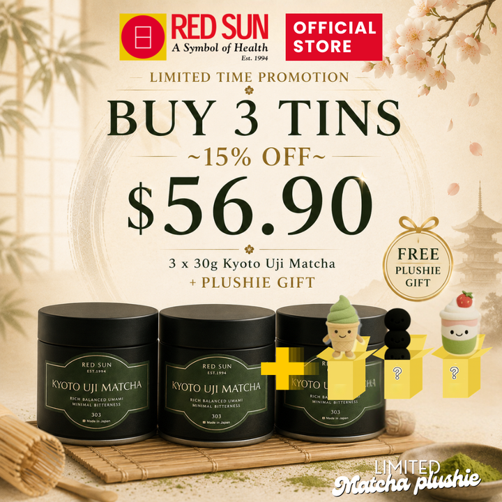 RED SUN Kyoto Uji Matcha Powder Ceremonial Grade First Harvest Tencha