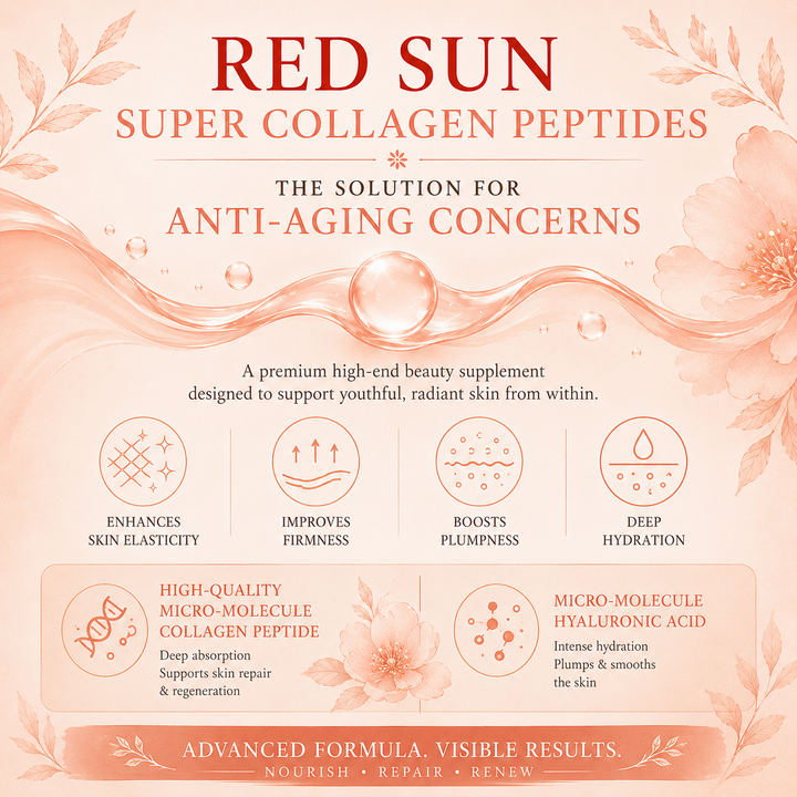 RED SUN Super Collagen Peptides - Ultimate Skin Care & Anti-Aging Solution