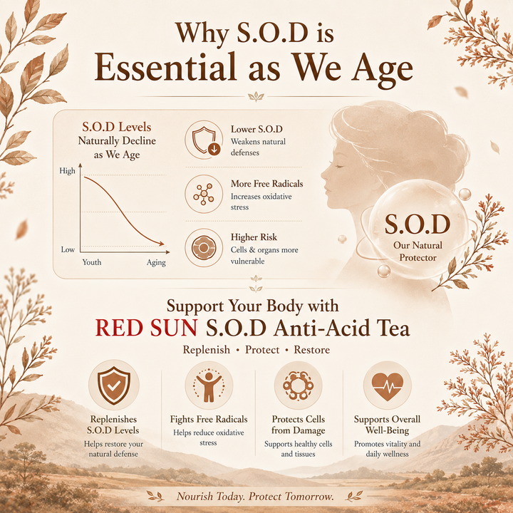 RED SUN S.O.D Anti-Acid Tea - Combat Acidity, Enhance Health!