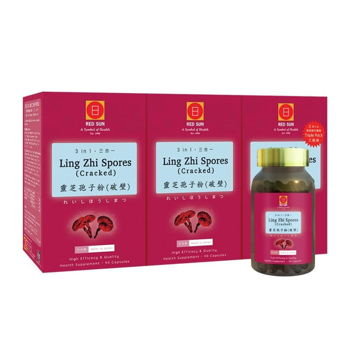 RED SUN 3-in-1 Ling Zhi Cracked Spores - RED SUN